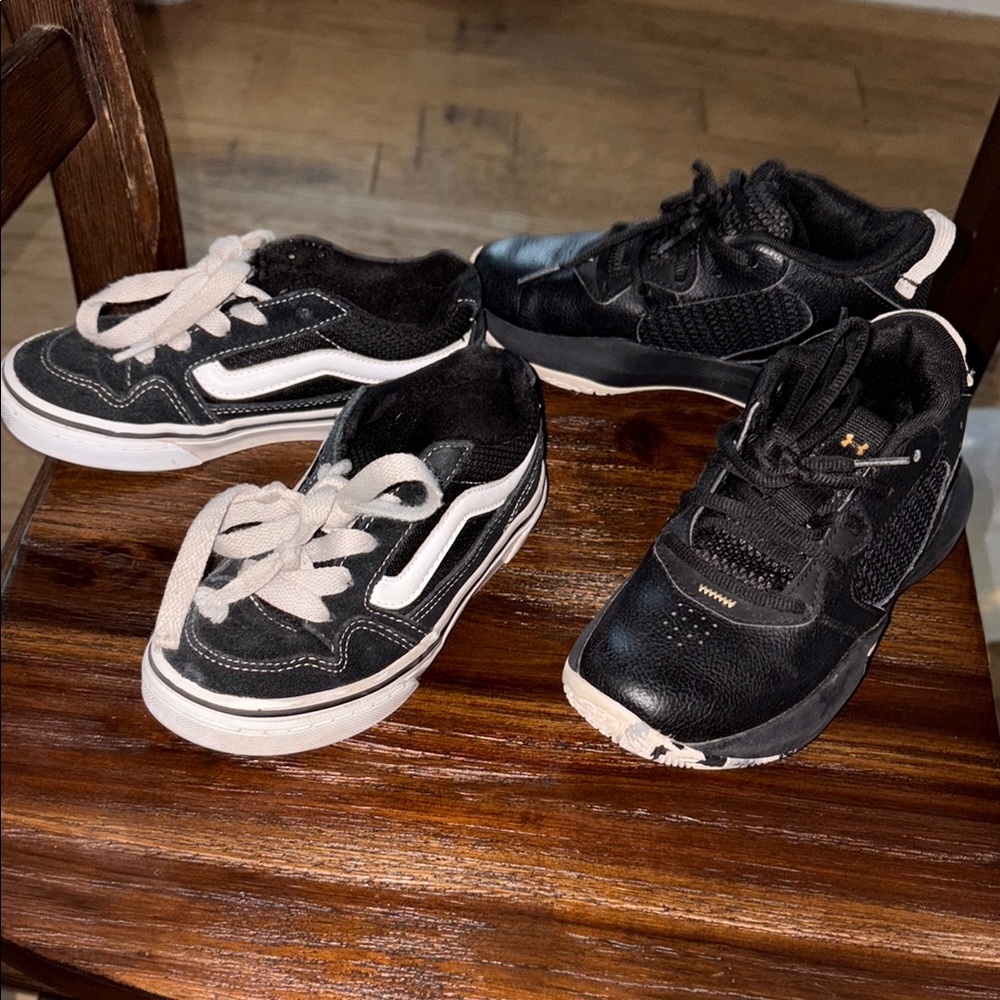 Kids Vans & Under Armour Black Sneakers